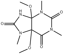 4,5-dimethoxy-1,3,7-trimethyltetrahydro-1H-purine-2,6,8(3H)-trione Struktur