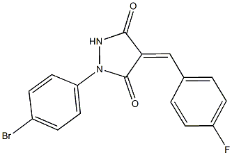 1-(4-bromophenyl)-4-(4-fluorobenzylidene)-3,5-pyrazolidinedione Struktur