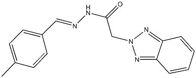 2-(2H-1,2,3-benzotriazol-2-yl)-N'-(4-methylbenzylidene)acetohydrazide Struktur