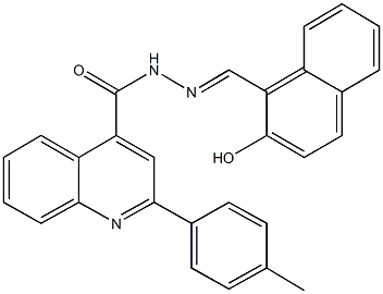 N'-[(2-hydroxy-1-naphthyl)methylene]-2-(4-methylphenyl)-4-quinolinecarbohydrazide Struktur