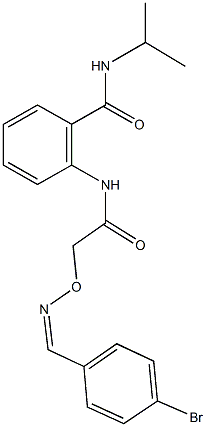 2-[({[(4-bromobenzylidene)amino]oxy}acetyl)amino]-N-isopropylbenzamide Struktur