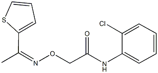 N-(2-chlorophenyl)-2-({[1-(2-thienyl)ethylidene]amino}oxy)acetamide Struktur