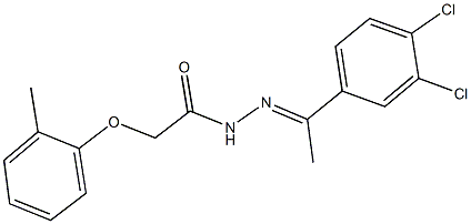 N'-[1-(3,4-dichlorophenyl)ethylidene]-2-(2-methylphenoxy)acetohydrazide Struktur