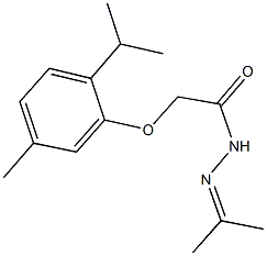 2-(2-isopropyl-5-methylphenoxy)-N'-(1-methylethylidene)acetohydrazide Struktur