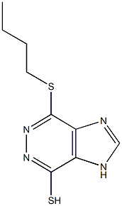 4-(butylsulfanyl)-1H-imidazo[4,5-d]pyridazin-7-yl hydrosulfide Struktur