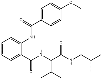 N-{1-[(isobutylamino)carbonyl]-2-methylpropyl}-2-[(4-methoxybenzoyl)amino]benzamide Struktur