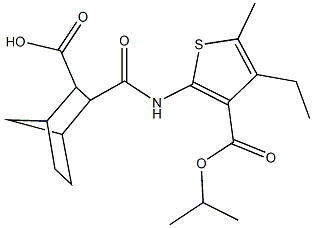 3-({[4-ethyl-3-(isopropoxycarbonyl)-5-methyl-2-thienyl]amino}carbonyl)bicyclo[2.2.1]heptane-2-carboxylic acid Struktur