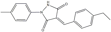 4-(4-ethylbenzylidene)-1-(4-methylphenyl)-3,5-pyrazolidinedione Struktur