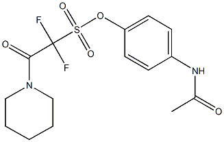 4-(acetylamino)phenyl 1,1-difluoro-2-oxo-2-(1-piperidinyl)ethanesulfonate Struktur