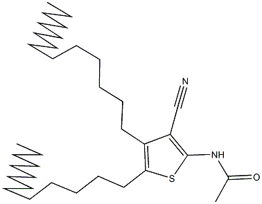 N-(3-cyano-4-pentadecyl-5-tetradecyl-2-thienyl)acetamide Struktur