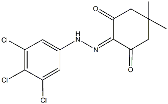 5,5-dimethyl-1,2,3-cyclohexanetrione 2-[(3,4,5-trichlorophenyl)hydrazone] Struktur