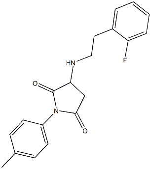 3-{[2-(2-fluorophenyl)ethyl]amino}-1-(4-methylphenyl)-2,5-pyrrolidinedione Struktur