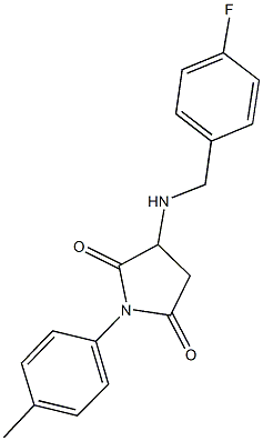 3-[(4-fluorobenzyl)amino]-1-(4-methylphenyl)-2,5-pyrrolidinedione Struktur