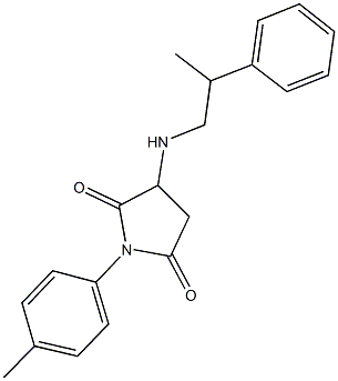 1-(4-methylphenyl)-3-[(2-phenylpropyl)amino]-2,5-pyrrolidinedione Struktur