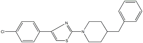 4-benzyl-1-[4-(4-chlorophenyl)-1,3-thiazol-2-yl]piperidine Struktur