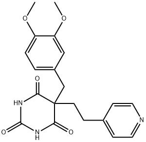 5-(3,4-dimethoxybenzyl)-5-[2-(4-pyridinyl)ethyl]-2,4,6(1H,3H,5H)-pyrimidinetrione Struktur