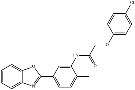 N-[5-(1,3-benzoxazol-2-yl)-2-methylphenyl]-2-(4-chlorophenoxy)acetamide Struktur