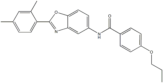 N-[2-(2,4-dimethylphenyl)-1,3-benzoxazol-5-yl]-4-propoxybenzamide Struktur