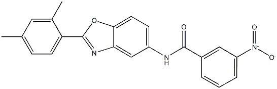 N-[2-(2,4-dimethylphenyl)-1,3-benzoxazol-5-yl]-3-nitrobenzamide Struktur