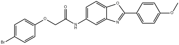 2-(4-bromophenoxy)-N-[2-(4-methoxyphenyl)-1,3-benzoxazol-5-yl]acetamide Struktur