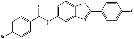 4-bromo-N-[2-(4-fluorophenyl)-1,3-benzoxazol-5-yl]benzamide Struktur