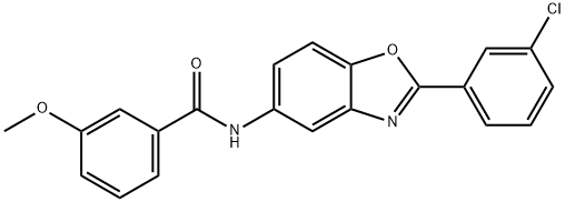 N-[2-(3-chlorophenyl)-1,3-benzoxazol-5-yl]-3-methoxybenzamide Struktur