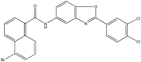 5-bromo-N-[2-(3,4-dichlorophenyl)-1,3-benzoxazol-5-yl]-1-naphthamide Struktur