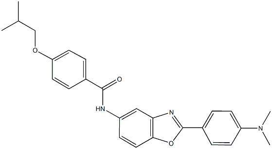 N-{2-[4-(dimethylamino)phenyl]-1,3-benzoxazol-5-yl}-4-isobutoxybenzamide Struktur