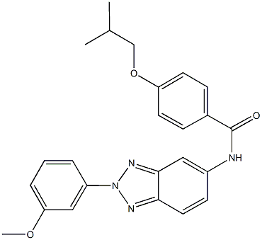 4-isobutoxy-N-[2-(3-methoxyphenyl)-2H-1,2,3-benzotriazol-5-yl]benzamide Struktur