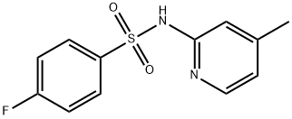 4-fluoro-N-(4-methyl-2-pyridinyl)benzenesulfonamide Struktur