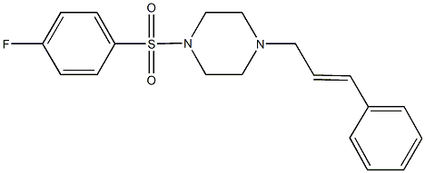 1-cinnamyl-4-[(4-fluorophenyl)sulfonyl]piperazine Struktur