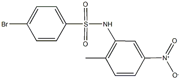 4-bromo-N-{5-nitro-2-methylphenyl}benzenesulfonamide Struktur