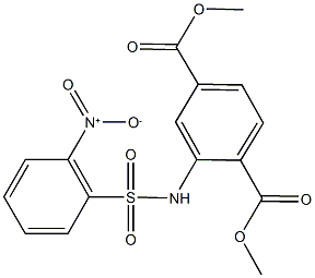 dimethyl 2-[({2-nitrophenyl}sulfonyl)amino]terephthalate Struktur