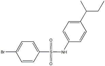 4-bromo-N-(4-sec-butylphenyl)benzenesulfonamide Struktur