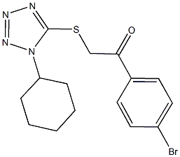 1-(4-bromophenyl)-2-[(1-cyclohexyl-1H-tetraazol-5-yl)sulfanyl]ethanone Struktur