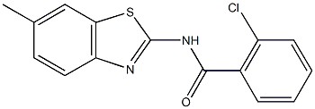 2-chloro-N-(6-methyl-1,3-benzothiazol-2-yl)benzamide Struktur