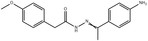 N'-[1-(4-aminophenyl)ethylidene]-2-(4-methoxyphenyl)acetohydrazide Struktur