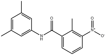 N-(3,5-dimethylphenyl)-3-nitro-2-methylbenzamide Struktur