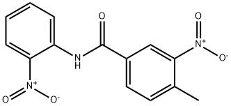 3-nitro-N-{2-nitrophenyl}-4-methylbenzamide Struktur