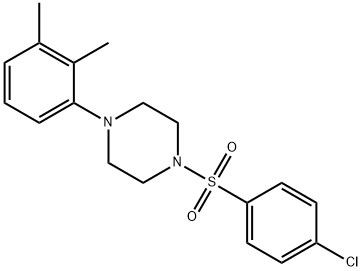 1-[(4-chlorophenyl)sulfonyl]-4-(2,3-dimethylphenyl)piperazine Struktur