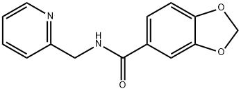 N-(2-pyridinylmethyl)-1,3-benzodioxole-5-carboxamide Struktur