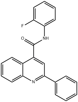 N-(2-fluorophenyl)-2-phenyl-4-quinolinecarboxamide Struktur