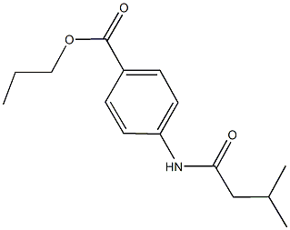 propyl 4-[(3-methylbutanoyl)amino]benzoate Struktur