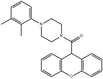 1-(2,3-dimethylphenyl)-4-(9H-xanthen-9-ylcarbonyl)piperazine Struktur