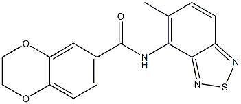 N-(5-methyl-2,1,3-benzothiadiazol-4-yl)-2,3-dihydro-1,4-benzodioxine-6-carboxamide Struktur