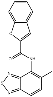 N-(5-methyl-2,1,3-benzothiadiazol-4-yl)-1-benzofuran-2-carboxamide Struktur