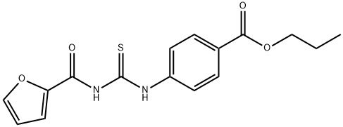 propyl 4-{[(2-furoylamino)carbothioyl]amino}benzoate Struktur