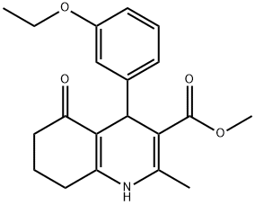 methyl 4-(3-ethoxyphenyl)-2-methyl-5-oxo-1,4,5,6,7,8-hexahydroquinoline-3-carboxylate Struktur