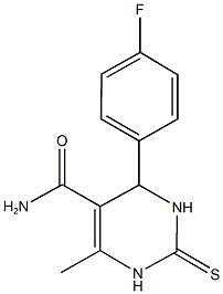 4-(4-fluorophenyl)-6-methyl-2-thioxo-1,2,3,4-tetrahydro-5-pyrimidinecarboxamide Struktur