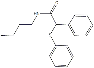 N-butyl-2-phenyl-2-(phenylsulfanyl)acetamide Struktur